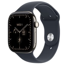 Apple Watch Series 12 46mm CEL (naturlig titanium/marineblå Sport Band) M/L