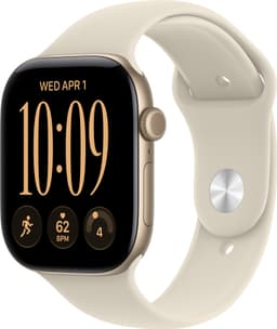 Apple Watch Series 12 46mm CEL (lys guld aluminium/sand Sport Band) M/L