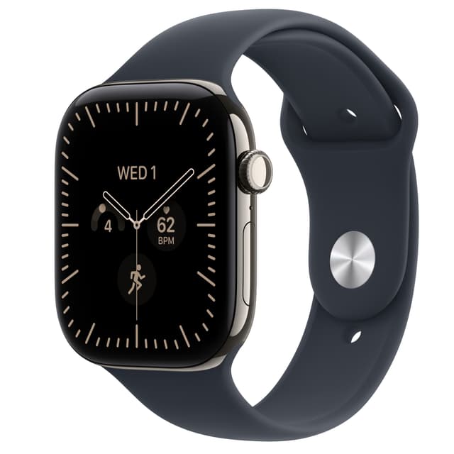 Watch Series 12 46mm (Natural Titanium/Navy BlueSport Band) S/M