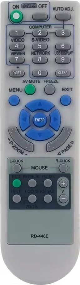 Fjernkontroll Erstatning RD-448E for NEC-projektor
