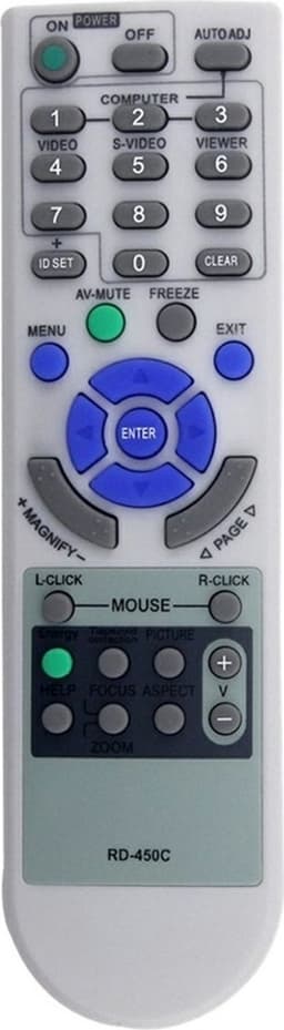 Fjernkontroll Erstatning RD-450C for NEC-projektor