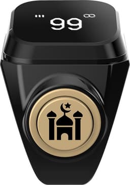 Smart Tasbih Zikr Ring Digital teller Bluetooth Azan Alarm Bønnepåminnelse 22mm