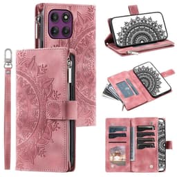 Telefonlommebokdeksel med mandala blomstermønster til Motorola Moto G37 5G / G47 5G