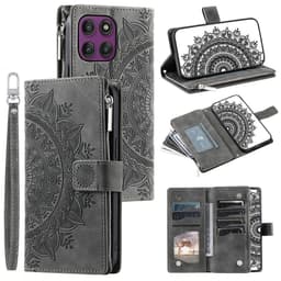 Telefonlommebokdeksel med mandala blomstermønster til Motorola Moto G37 5G / G47 5G