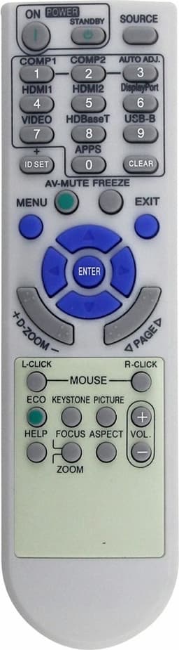 Fjernkontroll Erstatning RD-472E for NEC-projektor