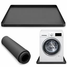 Silikon Tvättmaskinsmatta - Antivibrations & Vattentät Apparatdyna Black
