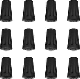 Fötter till vandringsstav 12-pack Black