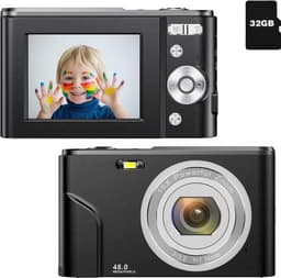 Digikamera 48 MP, HD 1080p ja 16x zoom kortilla Black