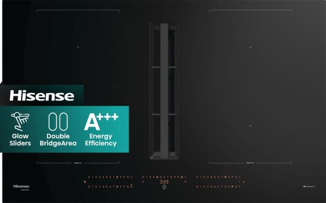 Hisense induksjonsplatetopp med kjøkkenvifte HEH8443BSCWF (83cm)
