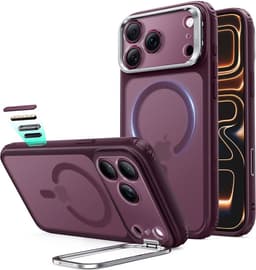 ESR Classic Hybrid Kickstand MagSafe Skal för iPhone 18 Pro Max - Frosted Deep Burgundy