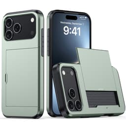 SKALO Armor Korthållare Skal för iPhone 18 Pro Max - Grön