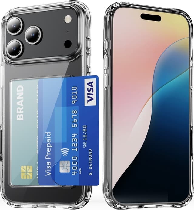 SKALO Transparent Kortfack Skal för iPhone 18 Pro