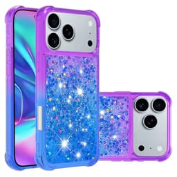 SKALO Kvicksand Glitter Skal för iPhone 18 Pro Max - Lila-Blå