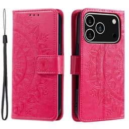 SKALO Mandala Plånboksfodral för iPhone 18 Pro - Cerise