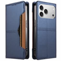 SKALO PU-Läder Plånboksfodral för iPhone 18 Pro Max - Blå