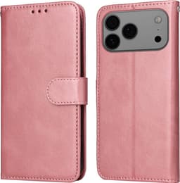 SKALO PU-läder Plånboksfodral för iPhone 18 Pro Max - Rosa