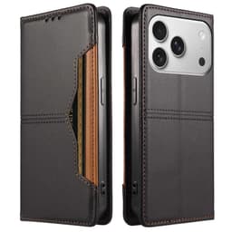 SKALO PU-Läder Plånboksfodral för iPhone 18 Pro - Svart