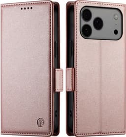 SKALO PU-Läder Plånboksfodral för iPhone 18 Pro Max - Roséguld