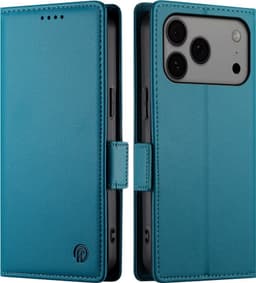 SKALO PU-Läder Plånboksfodral för iPhone 18 Pro Max - Blå