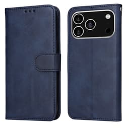 SKALO PU-läder Plånboksfodral för iPhone 18 Pro - Blå