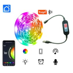Smarte USB LED Strip Lights Music Sync APP-kontroll  15 m