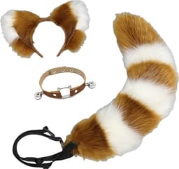 Håndlaget sett med reveører og -hale til cosplay White