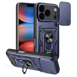 SKALO Armor Metallring Kameraslider Skal för iPhone 18 Pro - Blå