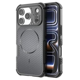 SKALO Armor Hybrid Carbon Fiber Skal för iPhone 18 Pro - Svart