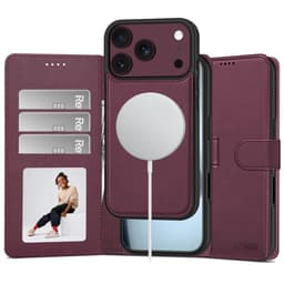 Tech-Protect 2i1 Wallet MagSafe Plånboksfodral/Skal för iPhone 17 Pro Max - Mulberry