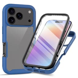 SKALO Shockproof Clear Hybrid+Skärmskydd Skal för iPhone 18 Pro Max - Blå