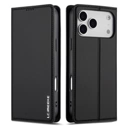 SKALO LC.IMEEKE L1 Series PU-Läder Plånboksfodral för iPhone 18 Pro Max - Svart