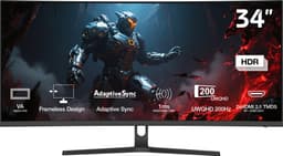 NOS 34" UWQHD/VA/200Hz/1ms gamingskjerm
