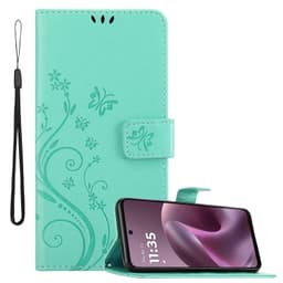Motorola Moto G17 Suojakuori Lompakkokotelo Kukka
