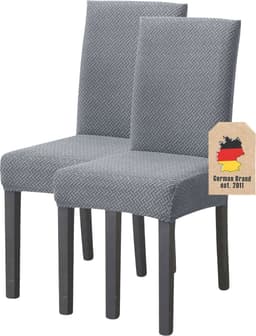 2x Tuolinpäälliset Tuolien suojus (kuvioitu musta)