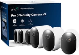 Arlo Pro 6 sikkerhedskamera (3 stk., hvid)