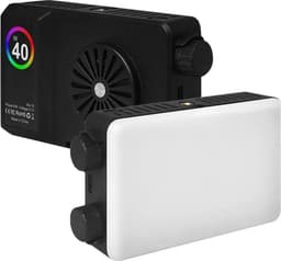 K-15 LED-valo valokuvaukseen ja videokuvaukseen – 180 astetta säädettävä, himmennettävä, väritilat