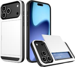 Puhelinkotelo liukuvalla korttipidikkeellä iPhone 18 Pro / 17 Pro puhelimelle