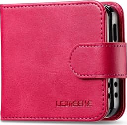 LC.IMEEKE Puhelinkotelo vasikannahkatekstuurilla Samsung Galaxy Z Flip8 puhelimelle