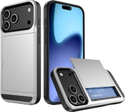 Puhelinkotelo liukuvalla korttipidikkeellä iPhone 18 Pro / 17 Pro puhelimelle