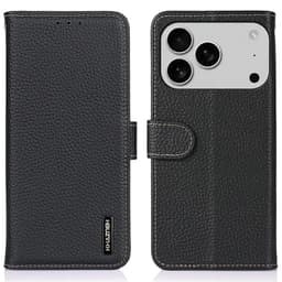 KHAZNEH Nahkainen puhelimen lompakkokotelo iPhone 18 Pro / 17 Pro puhelimille