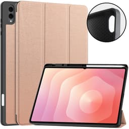 Samsung Galaxy Tab S12 Ultra varten Tri-Fold telineellinen suojakuori, neljän kulman iskusuojalla, PU-nahkaa, TPU-materiaalia ja kynäpidike