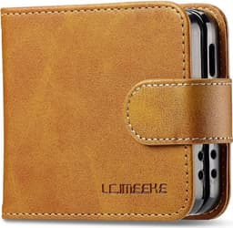 LC.IMEEKE Puhelinkotelo vasikannahkatekstuurilla Samsung Galaxy Z Flip8 puhelimelle
