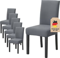 6x Stoltrekk 38-45cm sete og 45-65cm rygghøyde (grå)