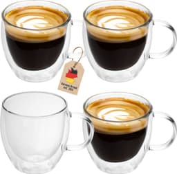 4x Teglass Kaffeglass Termisk Glass 100-150 ml