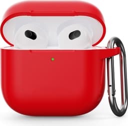SKALO Erittäin Ohut Silikoni Kotelo sopii AirPods 5 - Punainen