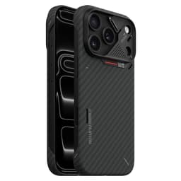 AULUMU Aramid Fiber Suojakuori sopii iPhone 18 Pro - Musta