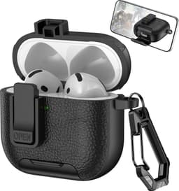 SKALO PU-Nahka Hybridi Kotelo sopii AirPods 5 - Musta