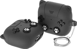 SKALO Cute Cat Controller Kotelo sopii AirPods 5 - Musta
