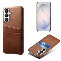 SKALO PU-Nahkainen Kortholderi Suojakuori sopii Samsung Galaxy S26 FE - Ruskea