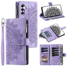 SKALO Big Wallet Mandala Lompakkokotelo sopii Samsung Galaxy S26 FE - Violetti
